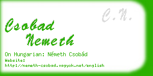 csobad nemeth business card